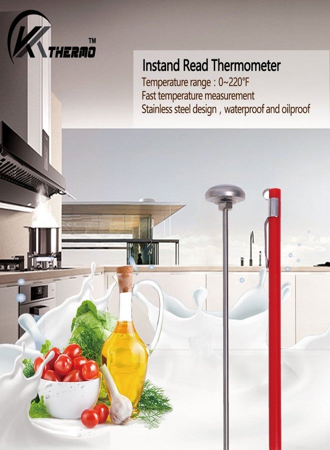 KT THERMO Instant Read 1-Inch Dial Thermometer(2-Pack),Best for The Coffee Drinks,Chocolate Milk Foam - Image 3
